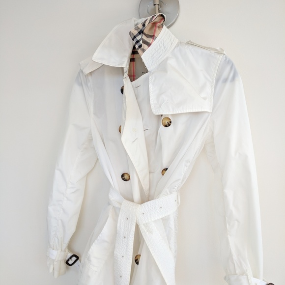 Rare! BURBERRY white lightweight trench coat - Picture 3 of 8